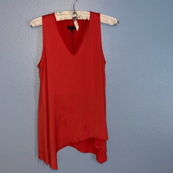 Rag & Bone Red Sleeveless Top Size Medium. B2 - Picture 1 of 6